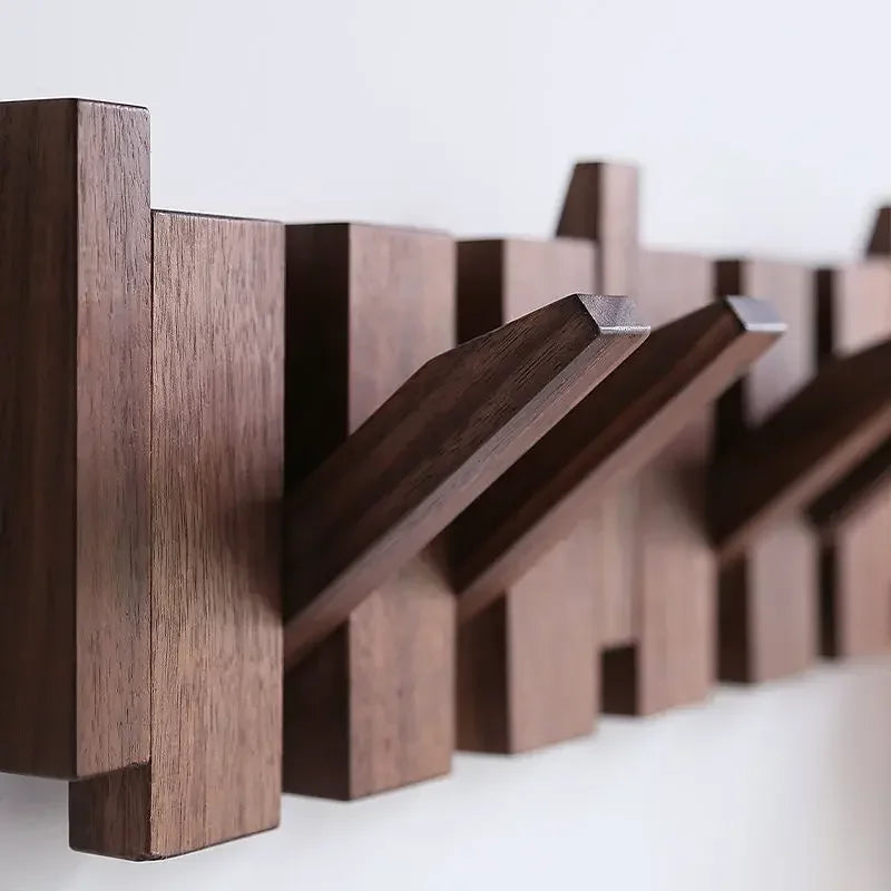 Natural Wood Wall Mounted Piano Coat Rack| Coat Rack Wall Mount| Flip down Wall Hook Rack 5 Hooks| Entryway Wall Art Hook,Made of Acacia Wood (Wood Wax Oil Dyed Walnut Color).Wall Art (Copy)