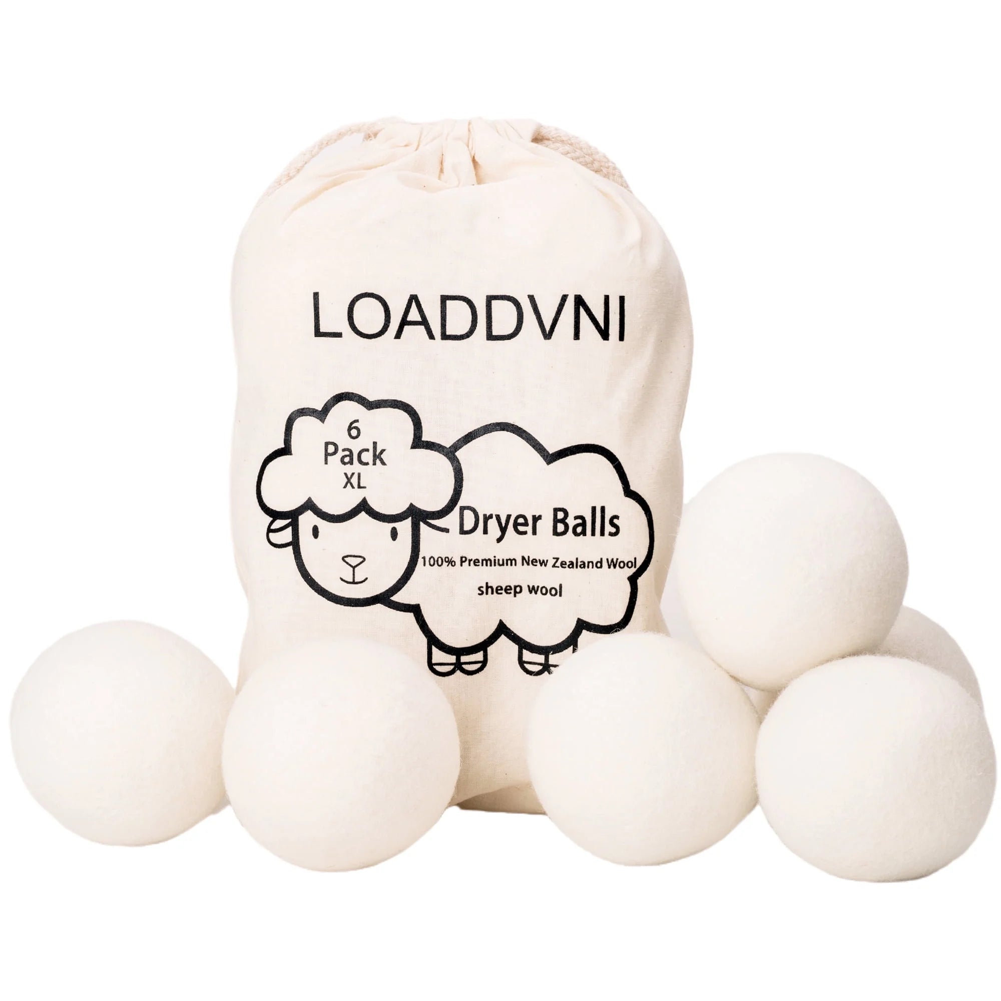 (2 Pack) Wool Dryer Balls Organic XL 6 Balls per Pack by , save Time,Money,Energy.