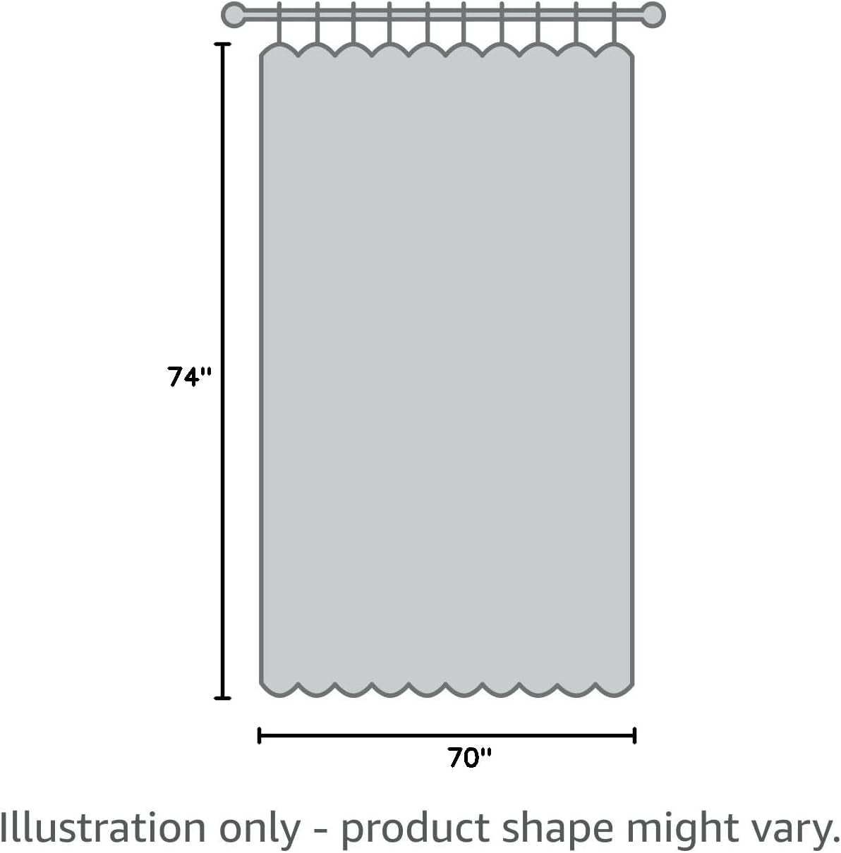 Organic Cotton Shower Curtain Liner - Durable and Breathable Standard Bathtub Shower Curtain - a Stylish Quality Bathroom Drape for Master Bath Tubs, Guest Bathrooms and Dorms - 70"X74", White