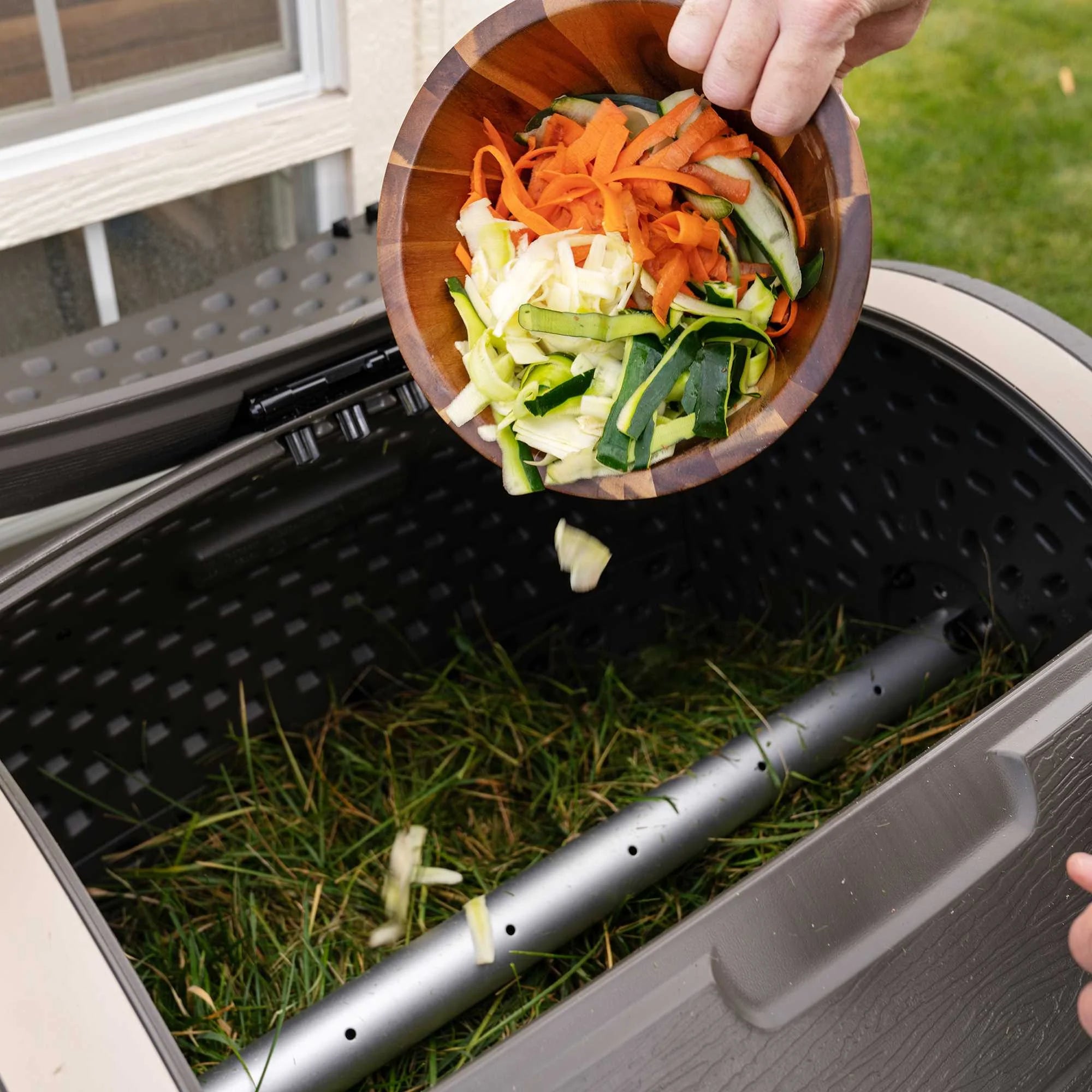 Double Bin Rotating Composter, 100 Gallon, Polyethylene (60309)