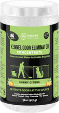 Enzyme Powder Concentrate Makes 86 Gallons - Professional Use for Kennel and Pet Odor Elimination - Removes Urine Poop from Carpets Floors - Sunny Citrus