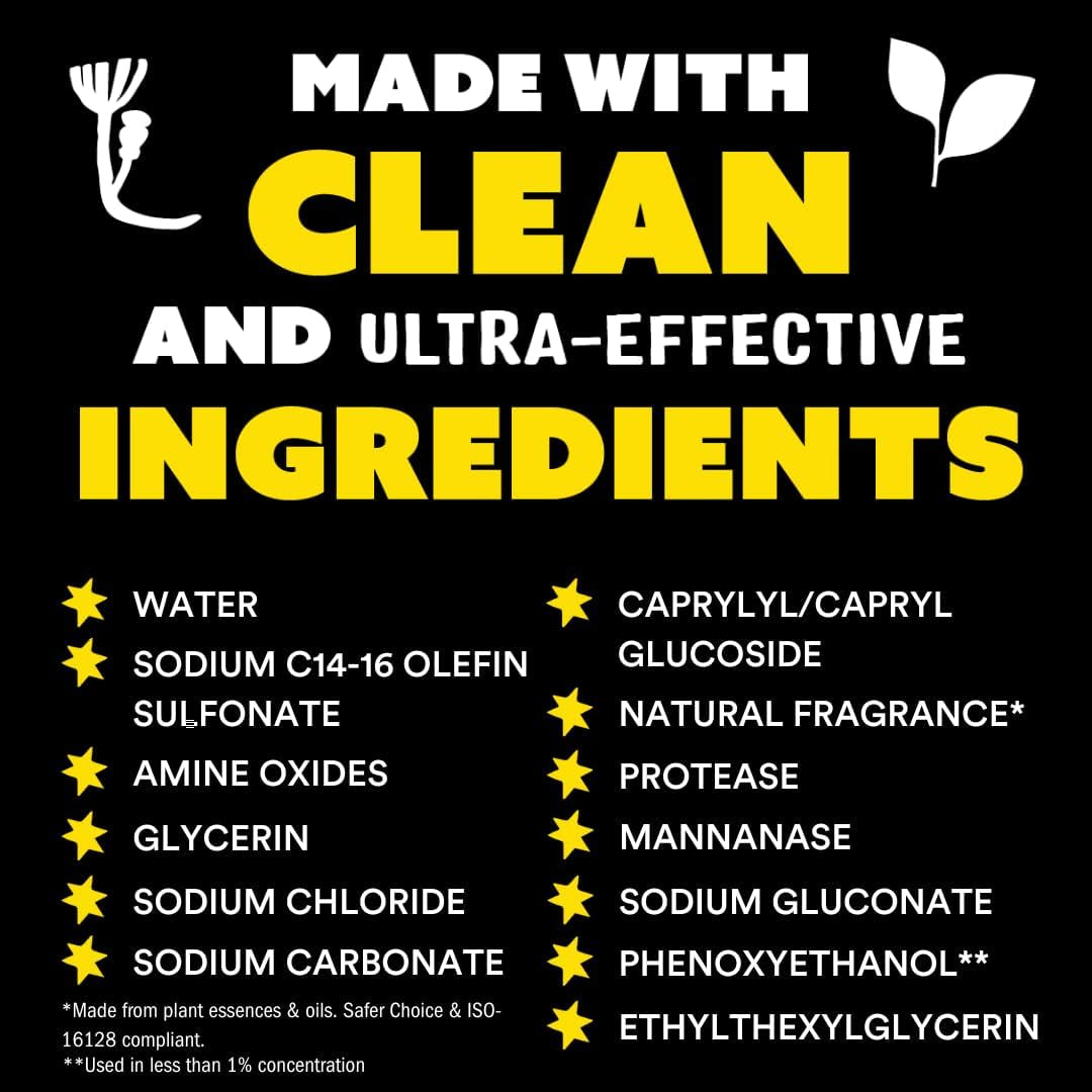 Liquid Laundry Detergent | Clean Laundry Detergent Soap for Sensitive Skin | 2X Concentrated, High Efficiency (HE) | Peppermint - 100 Loads