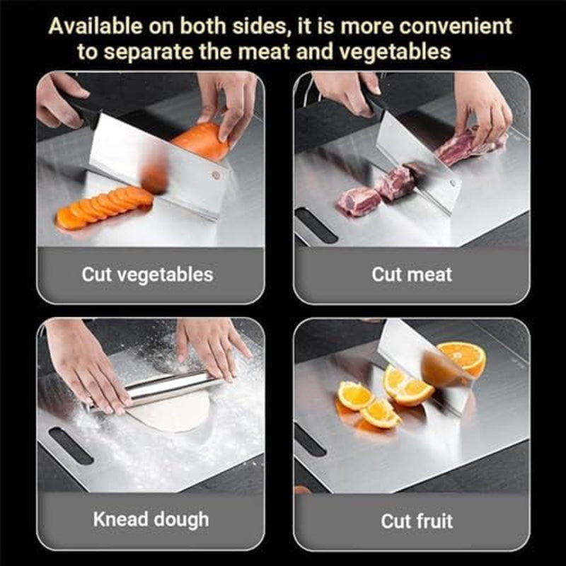 Titanium Cutting Board, Stainless Steel Food Grade Cutting Board, Titanium Cutting Board for Kitchen, 14 * 10 Inch, Meat, Fruit, Vegetable Cutting Boards (14 X 10 Inch)