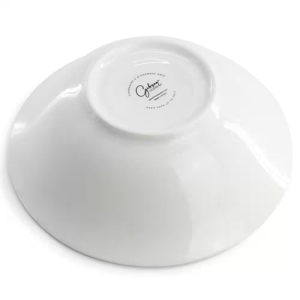 Wintercap 12-Piece White Fine Ceramic Dinnerware Set
