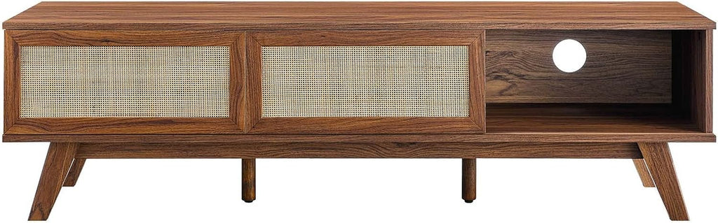 Soma 60" Rattan TV Stand in Walnut