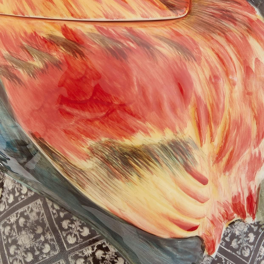 11.25" Gilded Rooster 3-D Cookie Jar, One Size, Multicolor