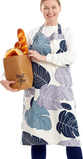 Cotton Linen Baking plus Size Aprons for Women with Pockets Kitchen Cooking