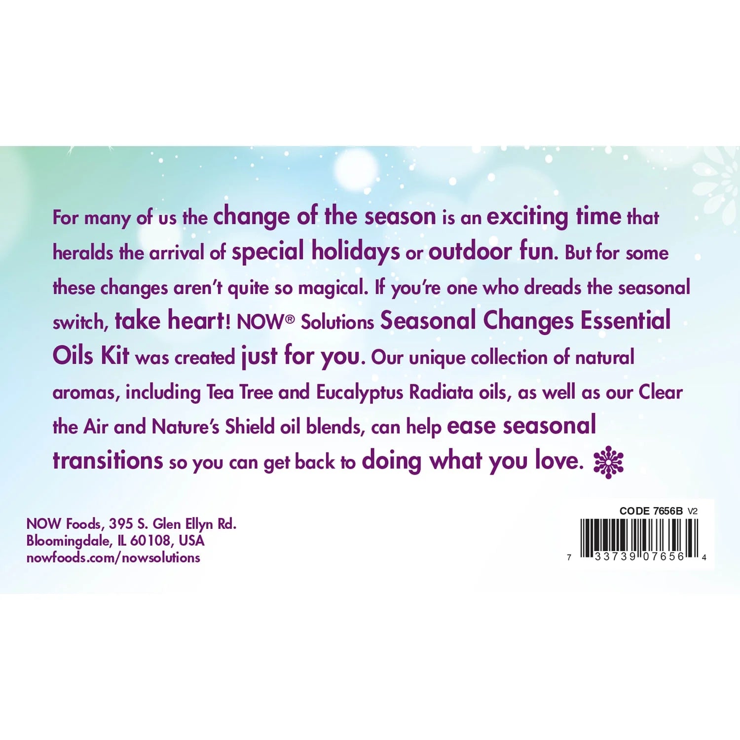 Essential Oils, Seasonal Changes Balancing Aromatherapy Kit, 4X10Ml Including Tea Tree, Eucalyptus Radiata, Clear the Air and Nature’S Shield Oil Blend with Child Resistant Caps