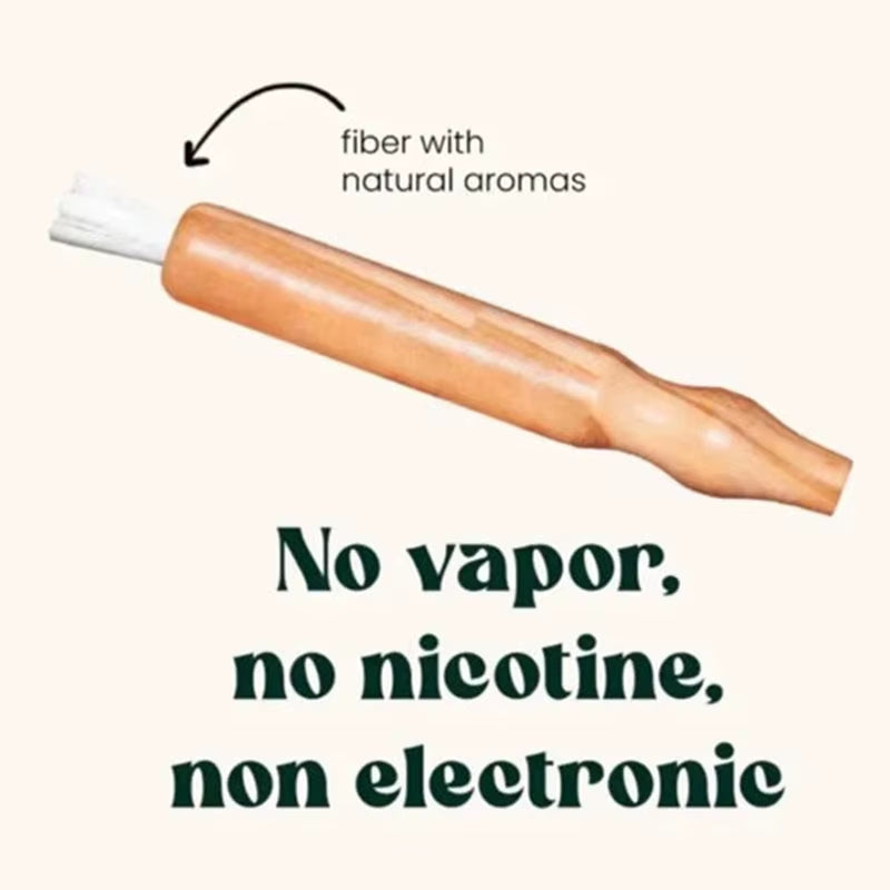 Aromatherapy Inhaler for Essential Oils Quit Smoking Inhaler Stick Wooden Personal Diffuser for Essential Oils with Fiber Rods