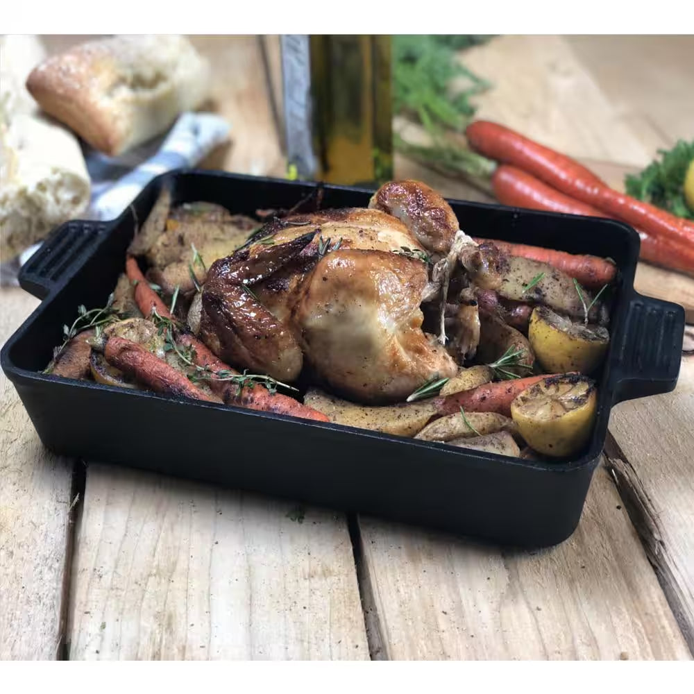 13 In. X 9 In. Pre-Seasoned Cast Iron Rectangular Baking Pan