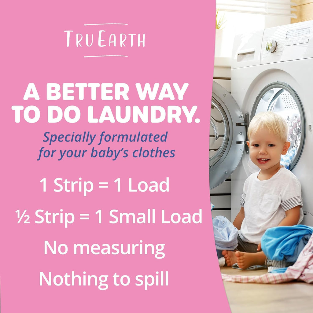 Hypoallergenic Baby Laundry Detergent Sheets/Strips for Sensitive Skin, 384 Count, up to 768 Loads: Fragrance Free Baby Detergent Laundry Newborn, Children