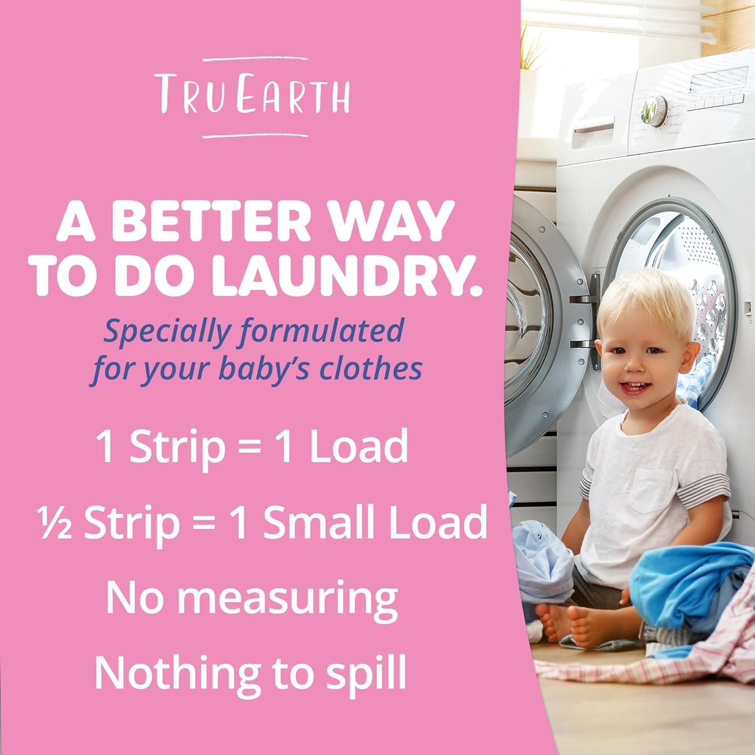 Hypoallergenic Baby Laundry Detergent Sheets/Strips for Sensitive Skin, 384 Count, up to 768 Loads: Fragrance Free Baby Detergent Laundry Newborn, Children
