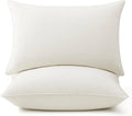 ® Goose Feather down Pillows, 100% Organic Cotton Cover, Luxury Hotel Collection Bed Pillows for Sleeping Set of 2, Queen Size