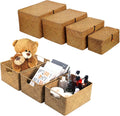 Woven Seagrass & Iron Wire Storage Baskets Set of 3 with Lids 4 Pack - Brown