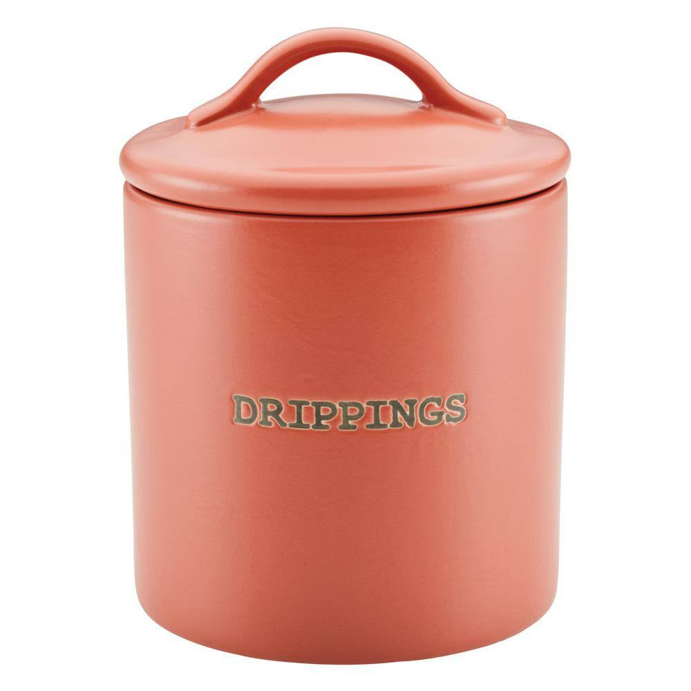 Ceramics Bacon Grease Jar 21 Oz. Redwood