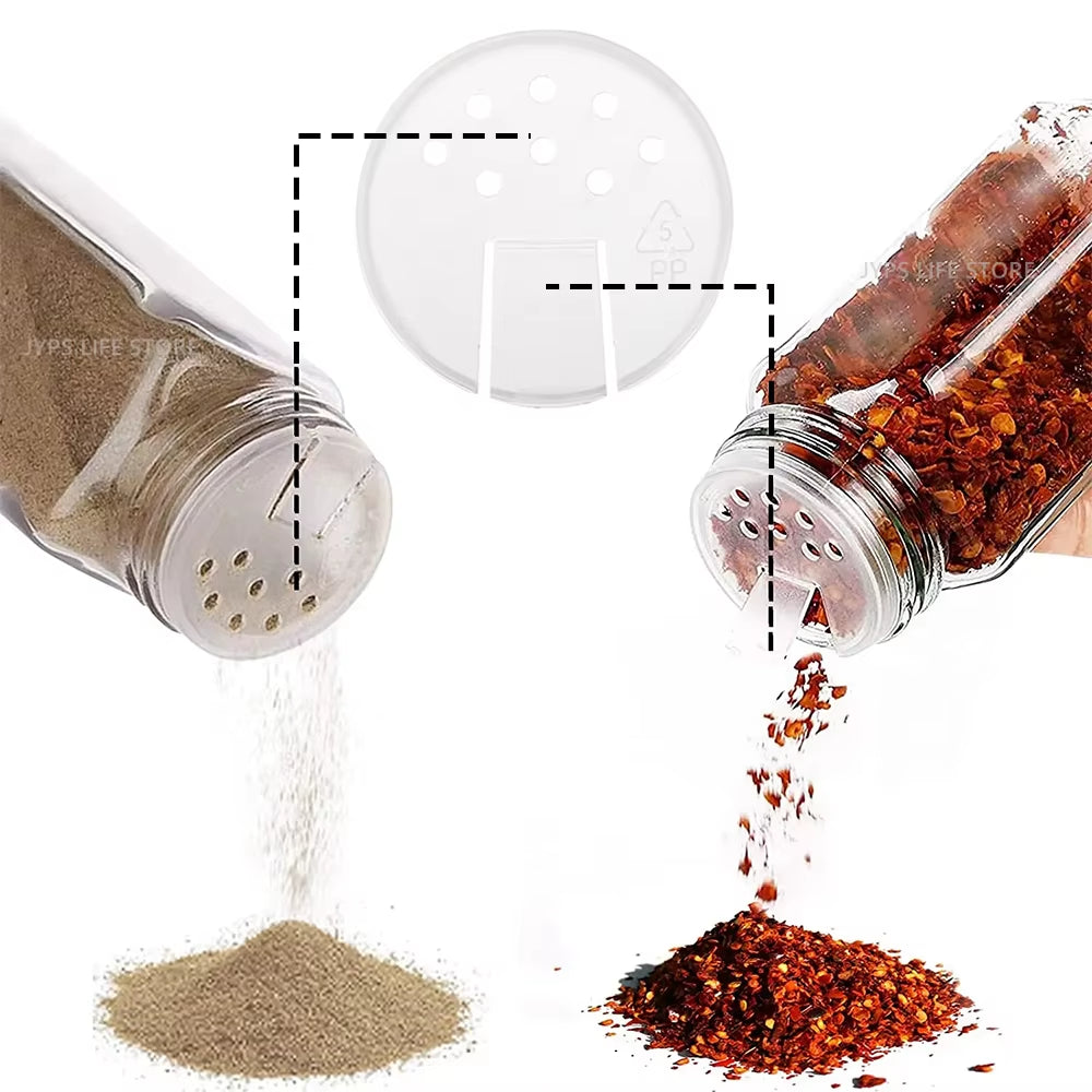 12Pcs Glass Spice Jars with Metal Lids Salt Pepper Shaker Spice Seasoning Containers Spice Organizer Kitchen Spice Jar Set 120ML