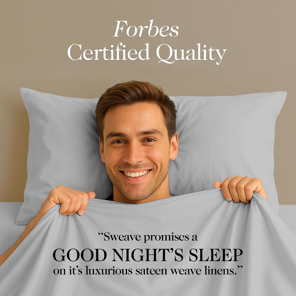 100% Organically Grown Bamboo Viscose Queen Sheet Set - 16" Deep Pocket with 4 Corner Straps & Double-Elastic, 100% Pure Viscose No Blend, Silky Soft & Breathable Bedsheets, 4 Pcs, Light Grey