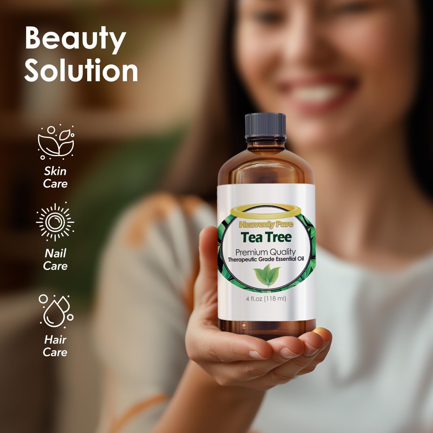 - Tea Tree Essential Oil 4 Oz Bottle for Candle Making, Aromatherapy, Body, Face, Skin and Hair Care - 118 Ml - Tea Tree Oil