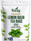Organic Lemon Balm Tea – 100 Count, Plant-Based Pyramid Tea Bags