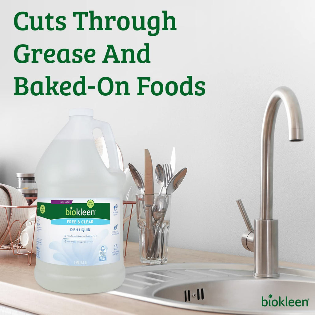 Eco-Friendly Dish Soap Liquid - Non-Toxic, Unscented, Plant-Based Cleaner