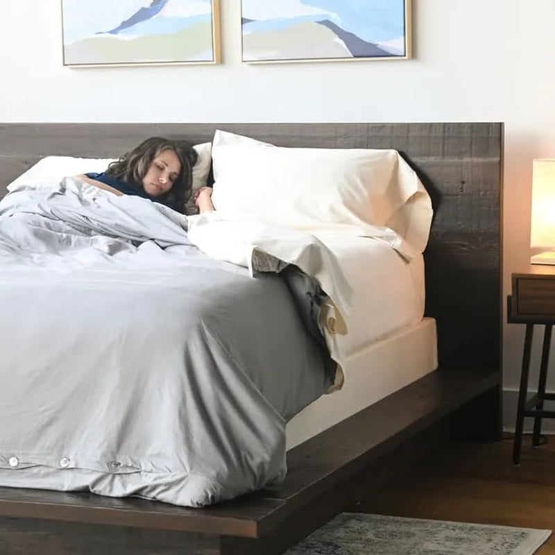 Organic Luxury Full Sheet Set - 4 Piece Soft Sheets for Full Size Bed - Comfy Breathable & Fitted Bed Sheet - 400 Thread Count Organic Cotton Sheet Set
