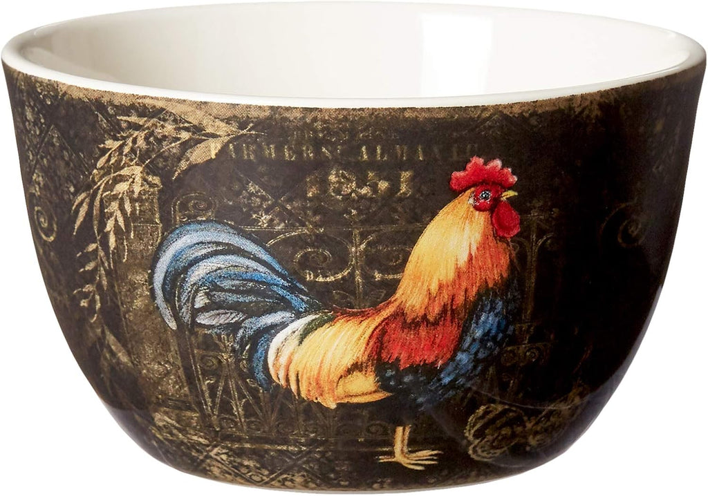 Gilded Rooster 16 Pc Dinnerware Set, Service for 4