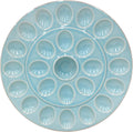 Ceramic Stoneware 13'' Egg Platter - Cook & Host Collection, Robin'S Egg Blue | Microwave, Dishwasher, Oven & Freezer Safe Dinnerware | Food Safe Glazing | Restaurant Quality Serveware