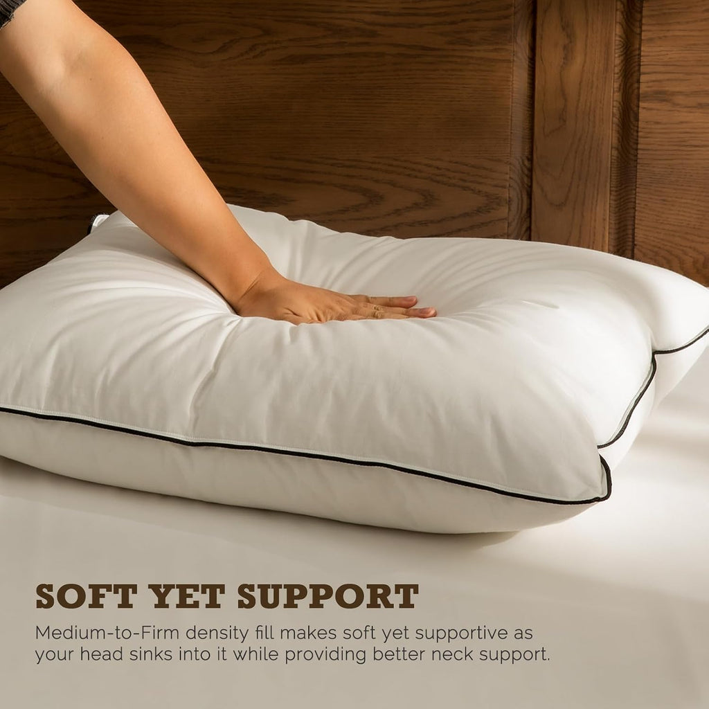 Lightweight Organic Feather down Comforter Full Size and down Pillows Set for Summer