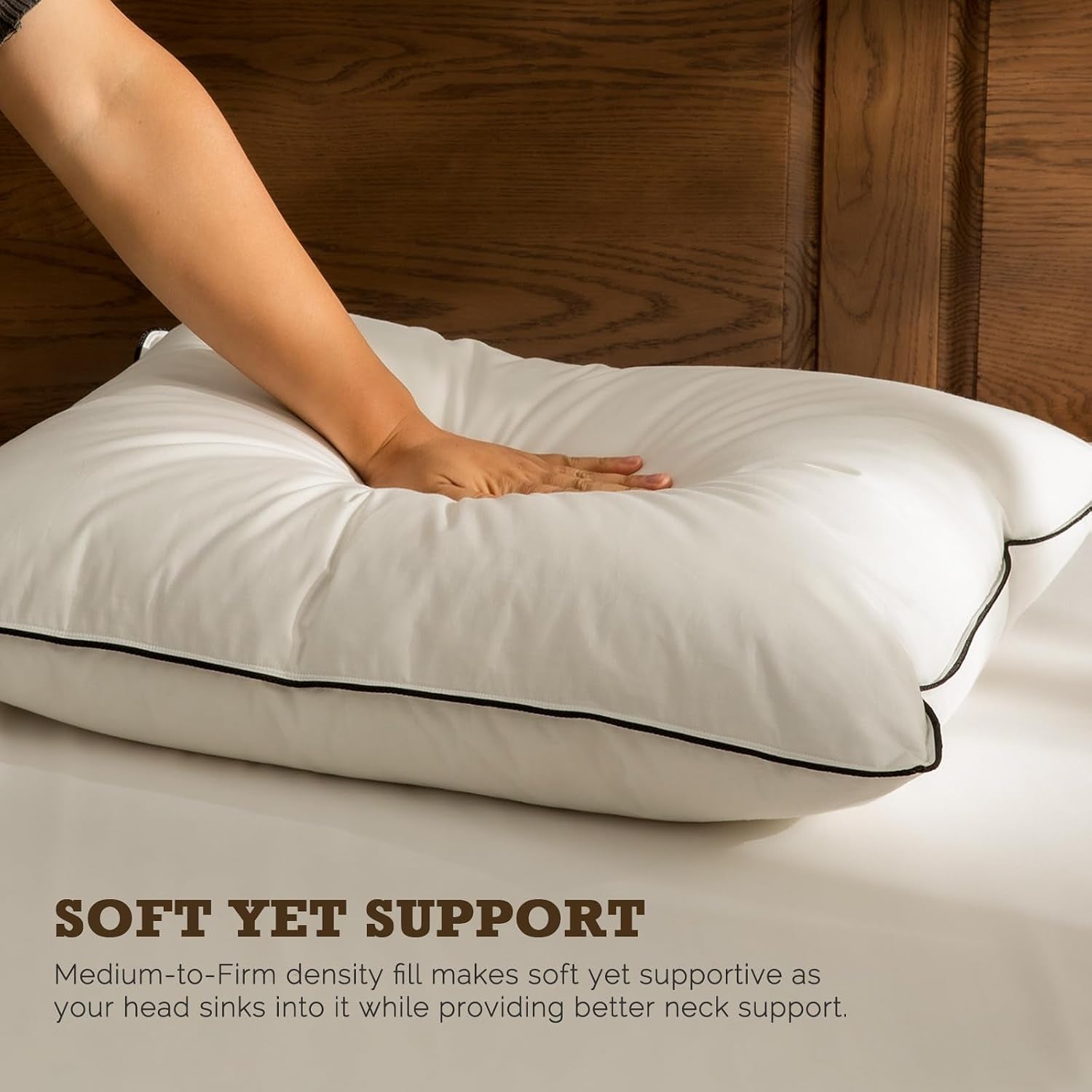 Lightweight Organic Feather down Comforter Full Size and down Pillows Set for Summer