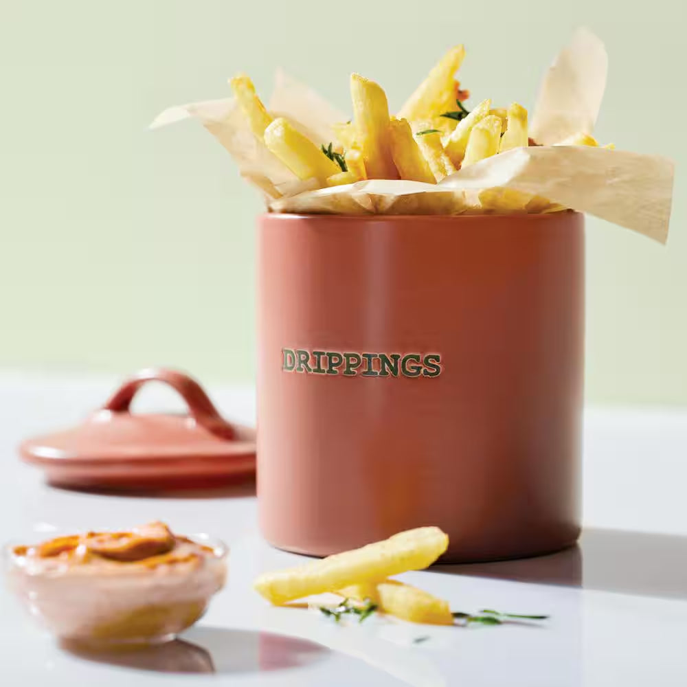Ceramics Bacon Grease Jar 21 Oz. Redwood