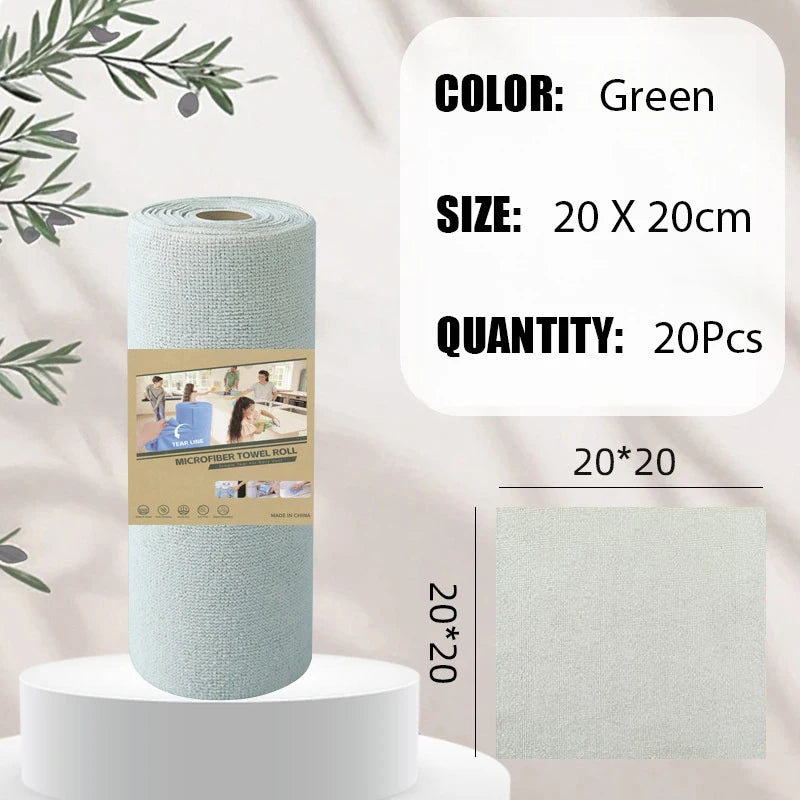 20~60Pcs Thickened Super Absorbent Dishcloth Reusable Kitchen Wiping Rags Microfiber Cleaning Cloths Household Cleaning Tools