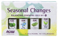 Essential Oils, Seasonal Changes Balancing Aromatherapy Kit, 4X10Ml Including Tea Tree, Eucalyptus Radiata, Clear the Air and Nature’S Shield Oil Blend with Child Resistant Caps