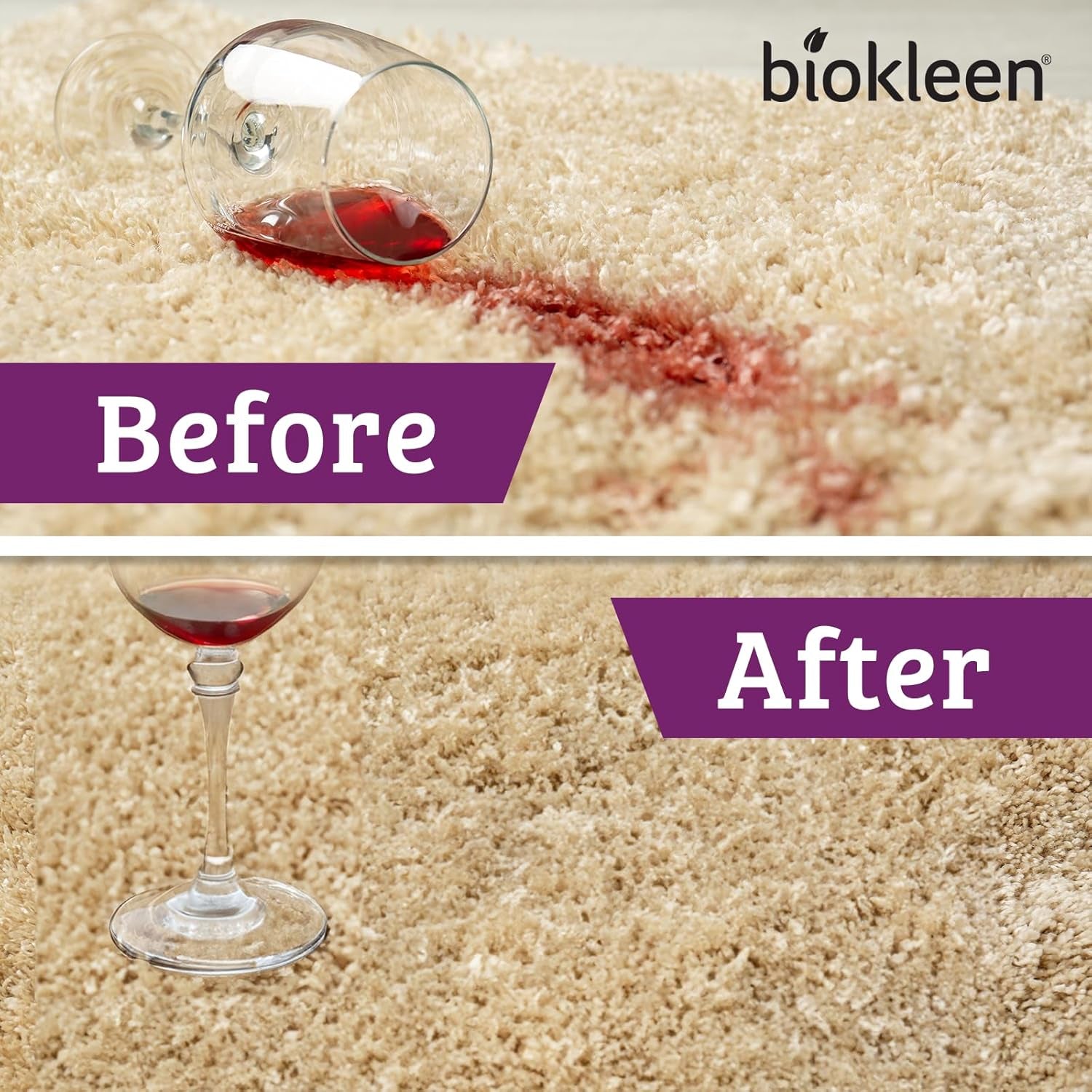 Bac-Out Carpet Stain Remover Enzymatic, Destroys Stains & Odors Safely, for Pet Urine, Laundry, Diapers, Wine, Carpets, More, Eco-Friendly, Plant-Based
