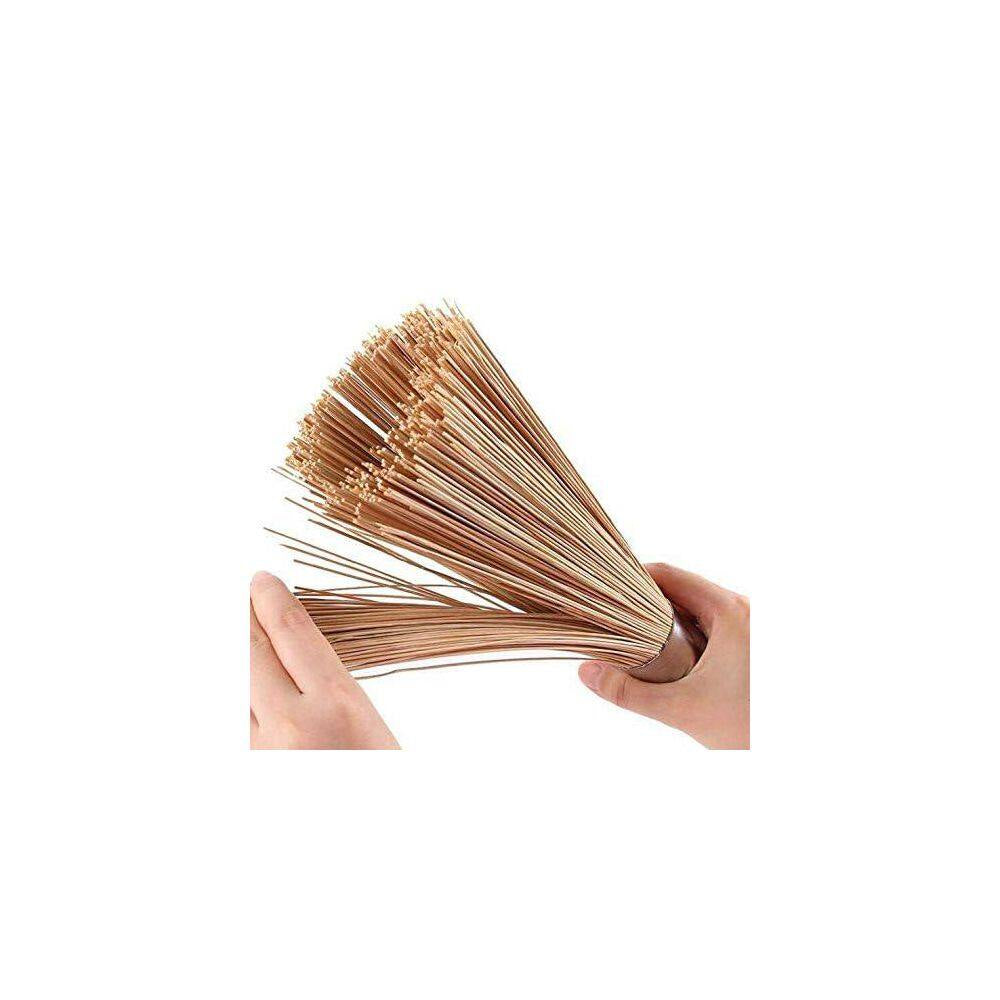 2-Pack Traditional Natural Bamboo Wok Cleaning Brushes, Dishwashing Kitchen Tools