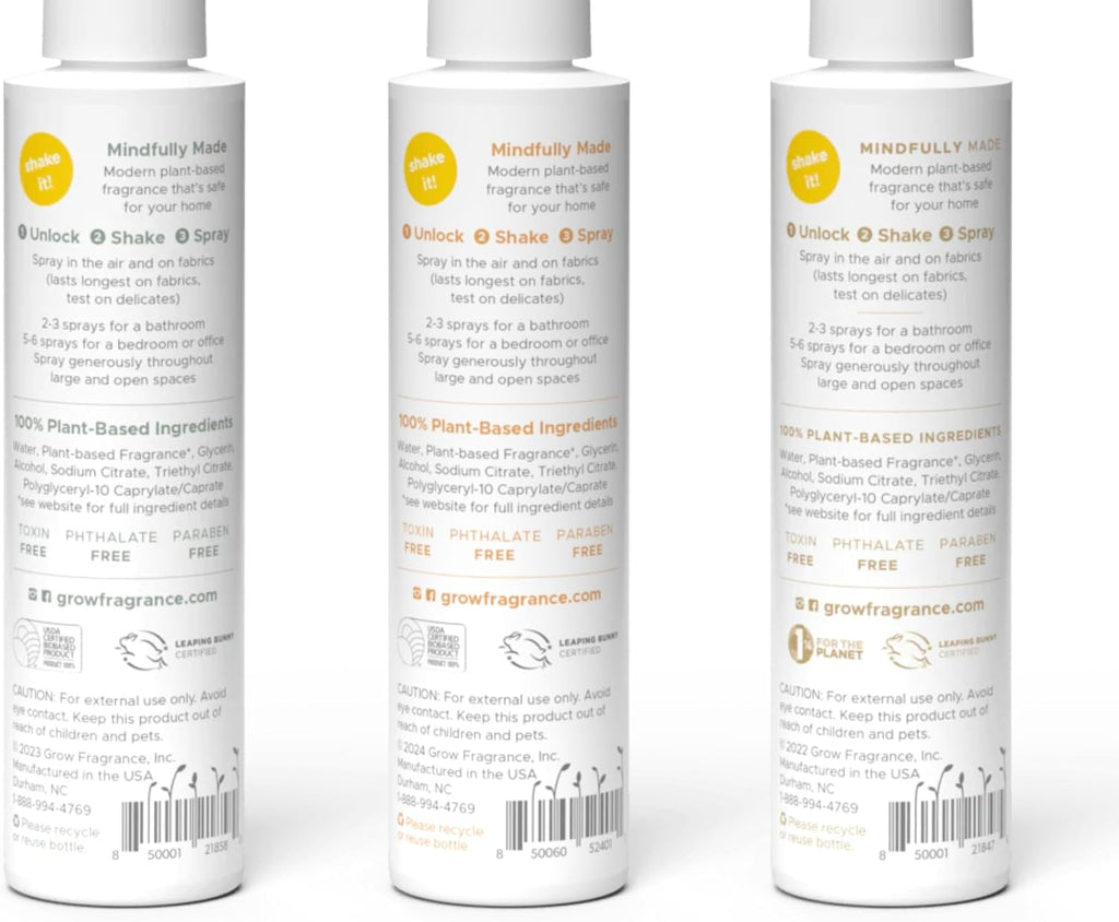 100% Plant-Based Air Freshener Spray | Freshen Fabric & Rooms | Golden Grove, Woodland Sage, Blondewood Scents | Made with Natural Essential Oils - Variety 3 Pack, 5 Oz Each