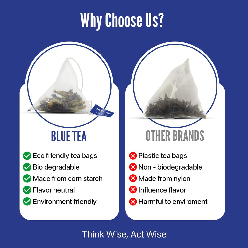 - Butterfly Pea Flower Tea - Lavender - 30 Count - Pyramid Plant Based Tea Bag | ANTIOXIDANT RICH | Flower Based - Herbal Tea - Caffeine Free - Detox Tea | Tin Packaging