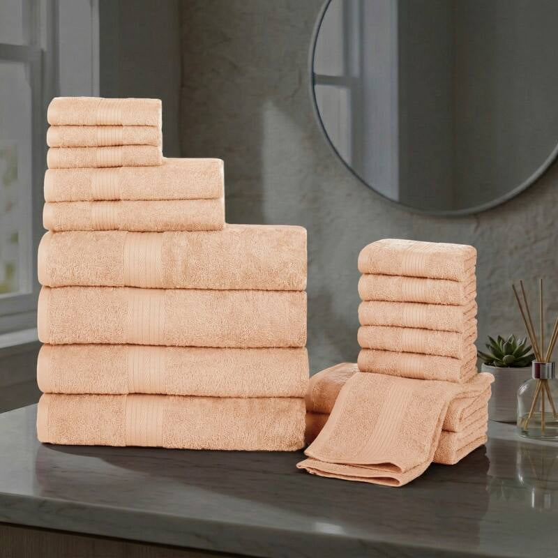 Luxurious Ultra Soft Plush Thick Cotton Towel Sets - Set of 18