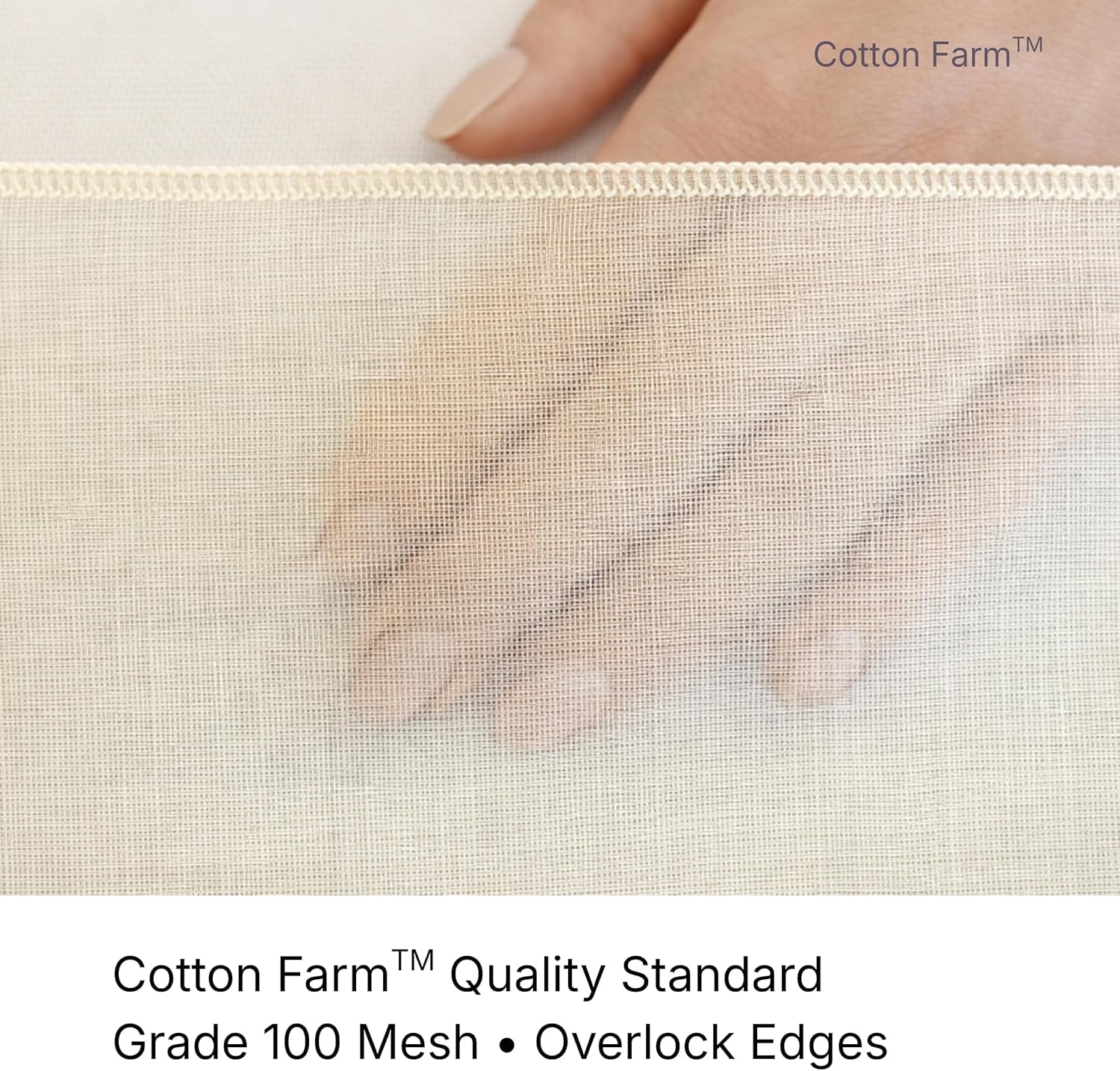 Cotton Farm Grade 100 XL Cheese Cloth for Straining & Cooking; 36X36 Inch; 100% Unbleached Cotton Cheesecloth; Reusable with Finished Edges, Butter Muslin