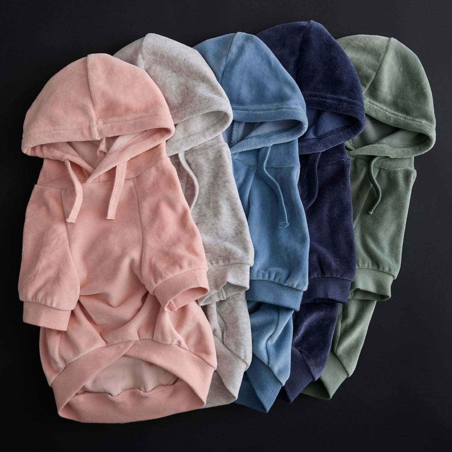 Cooper II Organic Cotton Velour Dog Hoodie Pet Coat for Small, Medium and Large Dogs, Sage, Large (40-60 Lbs)
