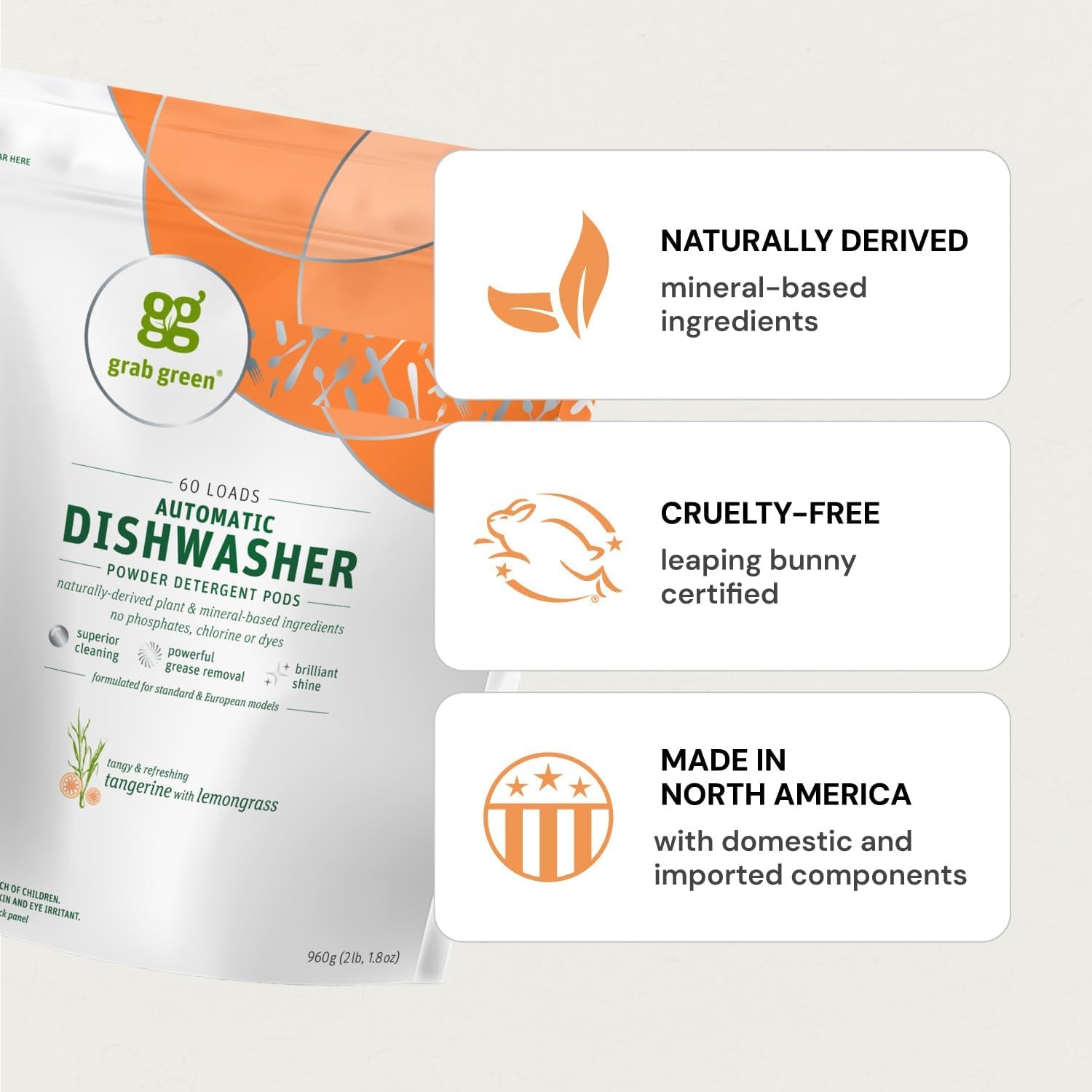Automatic Dishwashing Detergent Pods, 132 Count, Fragrance Free, Plant and Mineral Based, Superior Cleaning, Powerful Grease Removal, Brilliant Shine