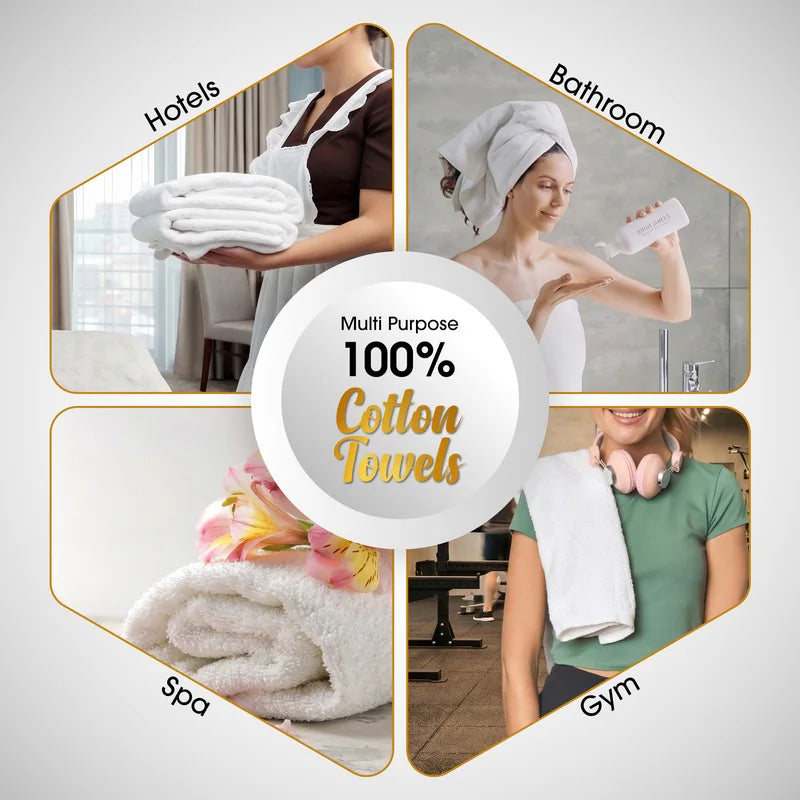 Luxurious Ultra Soft Plush Thick Cotton Towel Sets - Set of 18