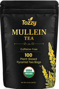 Organic Mullein Tea – 100 Count, Plant-Based Pyramid Tea Bags – Packaging May Vary