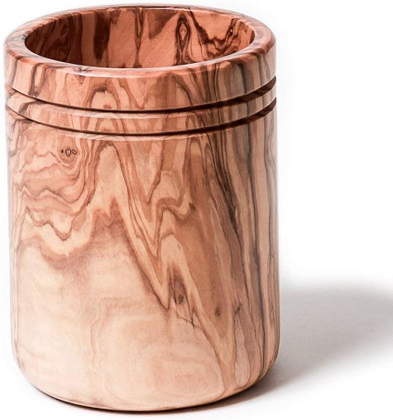 Olive Wood Handcrafted Utensil Canister
