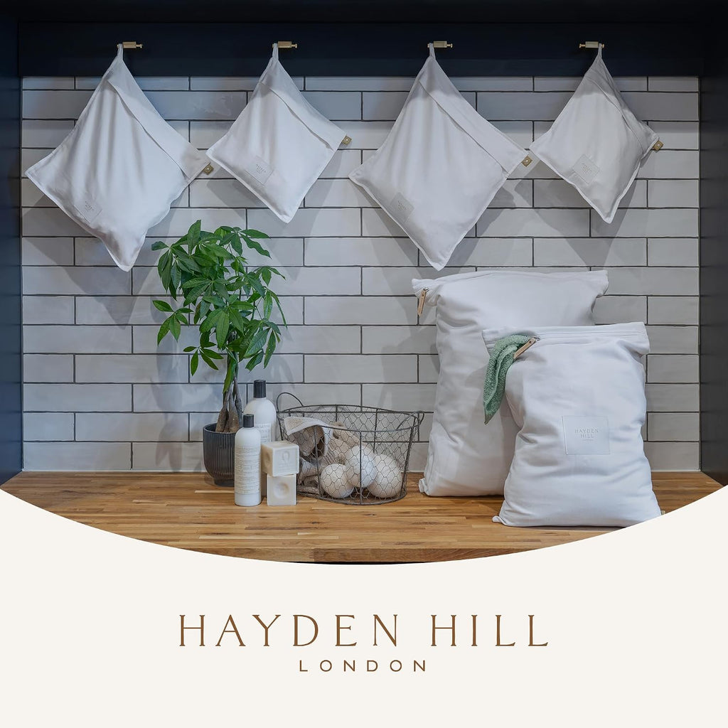 Luxury Organic Cotton Travel Laundry Bags - Set of 2 Large and Small Size - for Dirty Clothes at Home, Traveling, and Packable in Luggage and Suitcase - Carbon Neutral