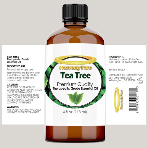 - Tea Tree Essential Oil 4 Oz Bottle for Candle Making, Aromatherapy, Body, Face, Skin and Hair Care - 118 Ml - Tea Tree Oil