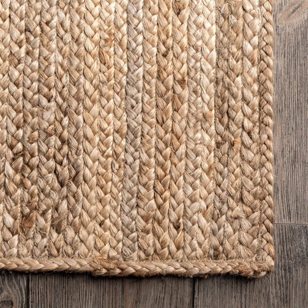 2X4 Rigo Jute Hand Woven Area Rug, Natural, Solid Farmhouse Design, Natural Fiber, for Bedroom, Living Room, Dining Room, Hallway, Office, Kitchen, Entryway