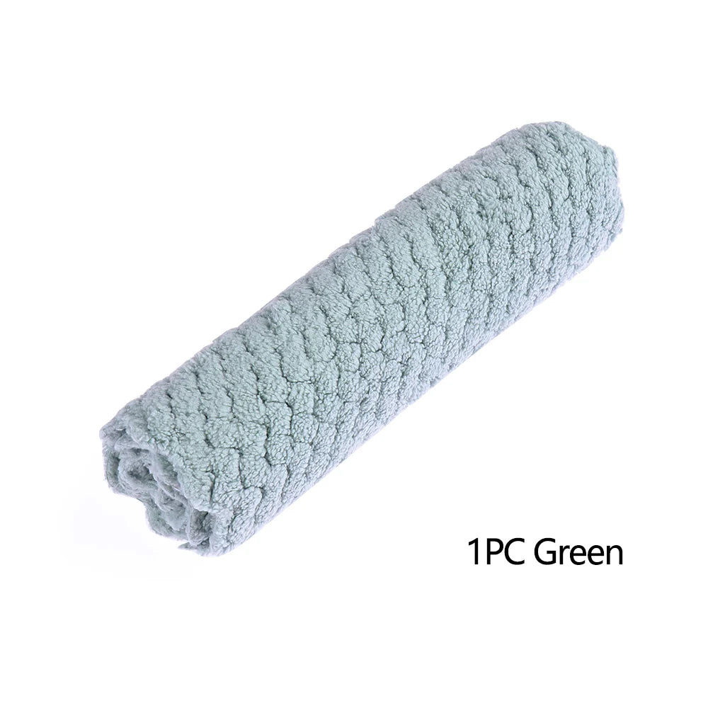 1PC Anti-Grease Dish Cloth Bamboo Fiber Washing Towel Scouring Pad Magic Cleaning Rags Kitchen Household Supplies Cleaning Tools