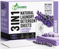 180 Loads Natural Laundry Detergent Sheets - All Natural Biodegradable and Dissolvable Washing Machine Dry Soap Laundry Detergent Strips, Mess Free, Eco Friendly, 90 Sheet Pack (Calm Lavender)