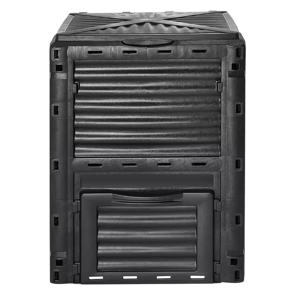 80 Gal. Garden Compost Bin, Large Capacity Outdoor Composter, Bpa-Free with Top Lid and Bottom Door, Easy Assembly