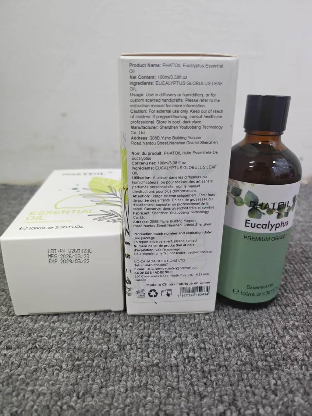 Pure Eucalyptus Essential Oil, 100% Pure Therapeutic Grade Premium Oil for Hair Care, Skin, Aromatherapy 3.38Fl Oz